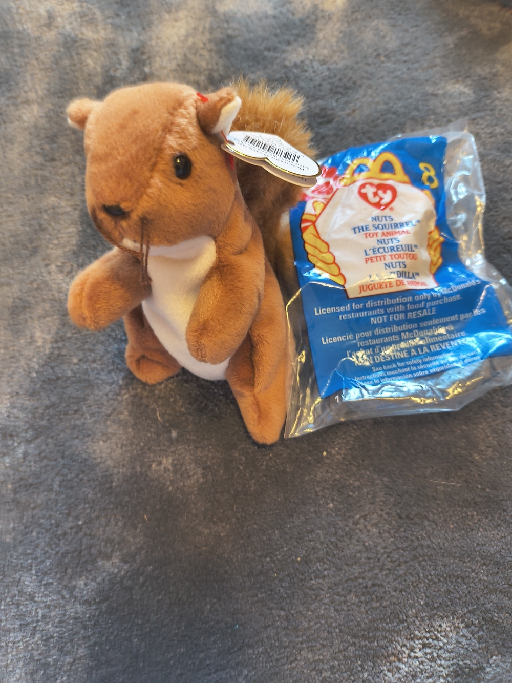 Ty Brown Squirrel Plush with White Belly